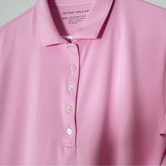 Peter Millar Women's Golf Polo Pink UPF 50+ Size XXL - Picture 6 of 9